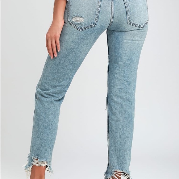 Free People Chewed Up Straight Leg Jeans - Picture 3 of 7